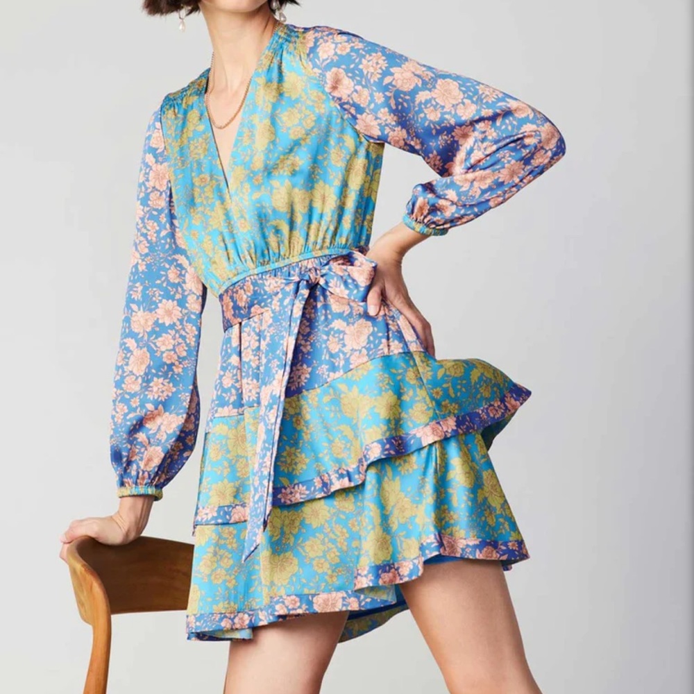 Current Air Blue and Yellow Floral Dress